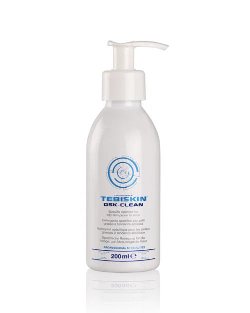 TEBISKIN® OSK-CLEAN – prausimosi gelis riebiai ir į aknę linkusiai odai, 200 ml
